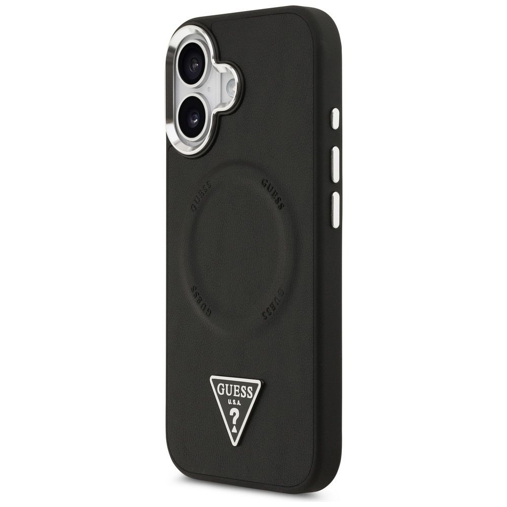 86ea7f0cba0cc9a532db5ac0222f8524 GUESS case for IPHONE 17 compatible with MagSafe GUHMP17SPSDTSCMK (PU W/ Triangle Logo) black