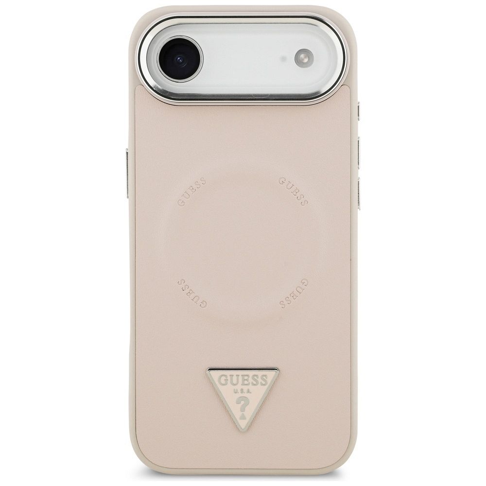 87946ab918b5d49d975b7313528f2fd6 GUESS case for IPHONE 17 Air compatible with MagSafe GUHMP17MPSDTSCMP (PU W/ Triangle Logo) pink