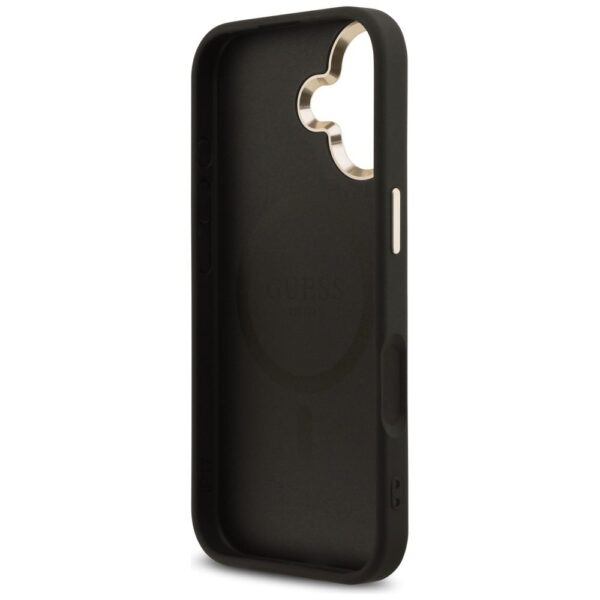 GUESS case for IPHONE 17 compatible with MagSafe GUHMP17SP4GTDGMK (4G PU W/ Triangle Logo) gold black