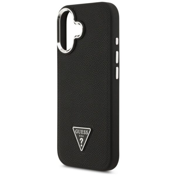 880847f46b2e06ce5eac56f7afbd5dc7 GUESS case for IPHONE 17 compatible with MagSafe GUHMP17SPGTSPSK (Grained PU Triangle Logo) black