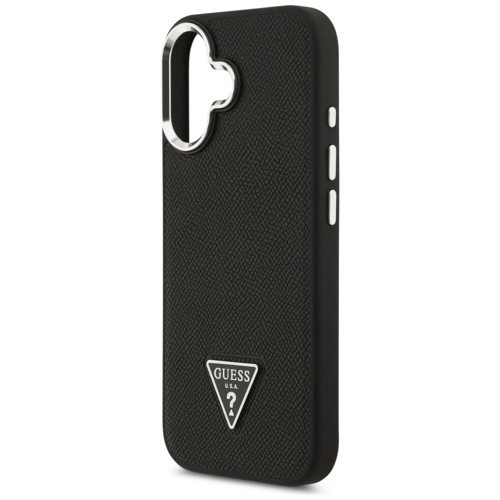 880847f46b2e06ce5eac56f7afbd5dc7 GUESS case for IPHONE 17 compatible with MagSafe GUHMP17SPGTSPSK (Grained PU Triangle Logo) black