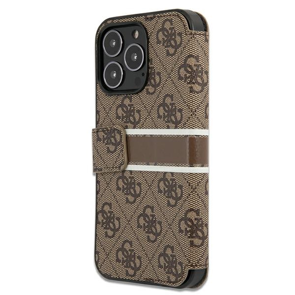 Guess GUBKP13L4GDBR iPhone 13 Pro / 13 6.1" brown/brown book 4G Stripeeng