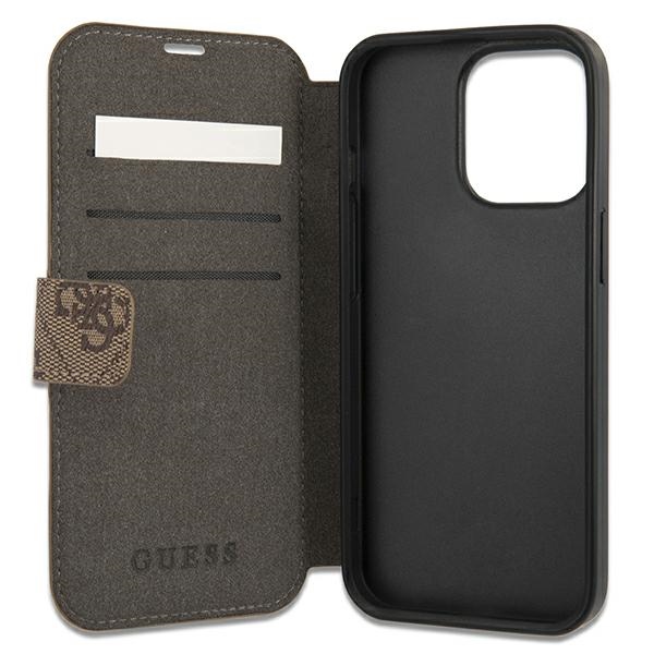 Guess GUBKP13L4GDBR iPhone 13 Pro / 13 6.1" brown/brown book 4G Stripeeng