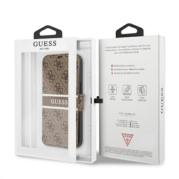 Guess GUBKP13L4GDBR iPhone 13 Pro / 13 6.1" brown/brown book 4G Stripeeng