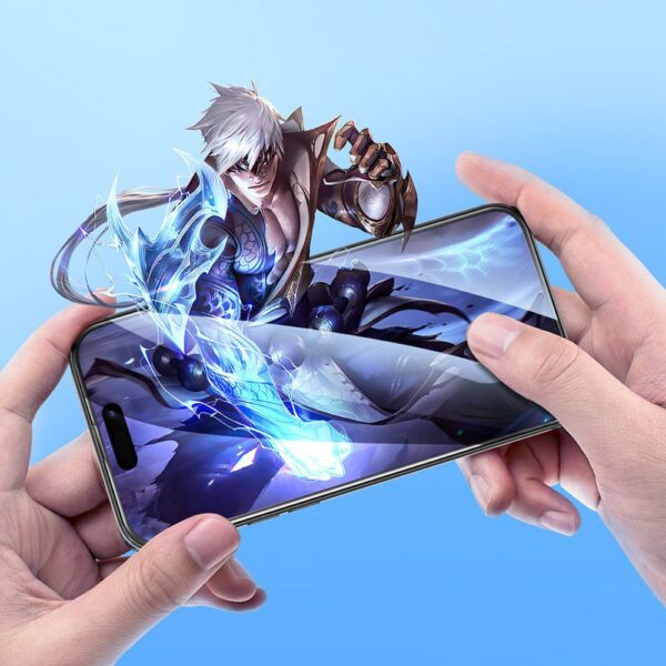 HOCO tempered glass HD 5D Guardian shield (SET 10in1) - for iPhone 15 Pro Max black (G14)