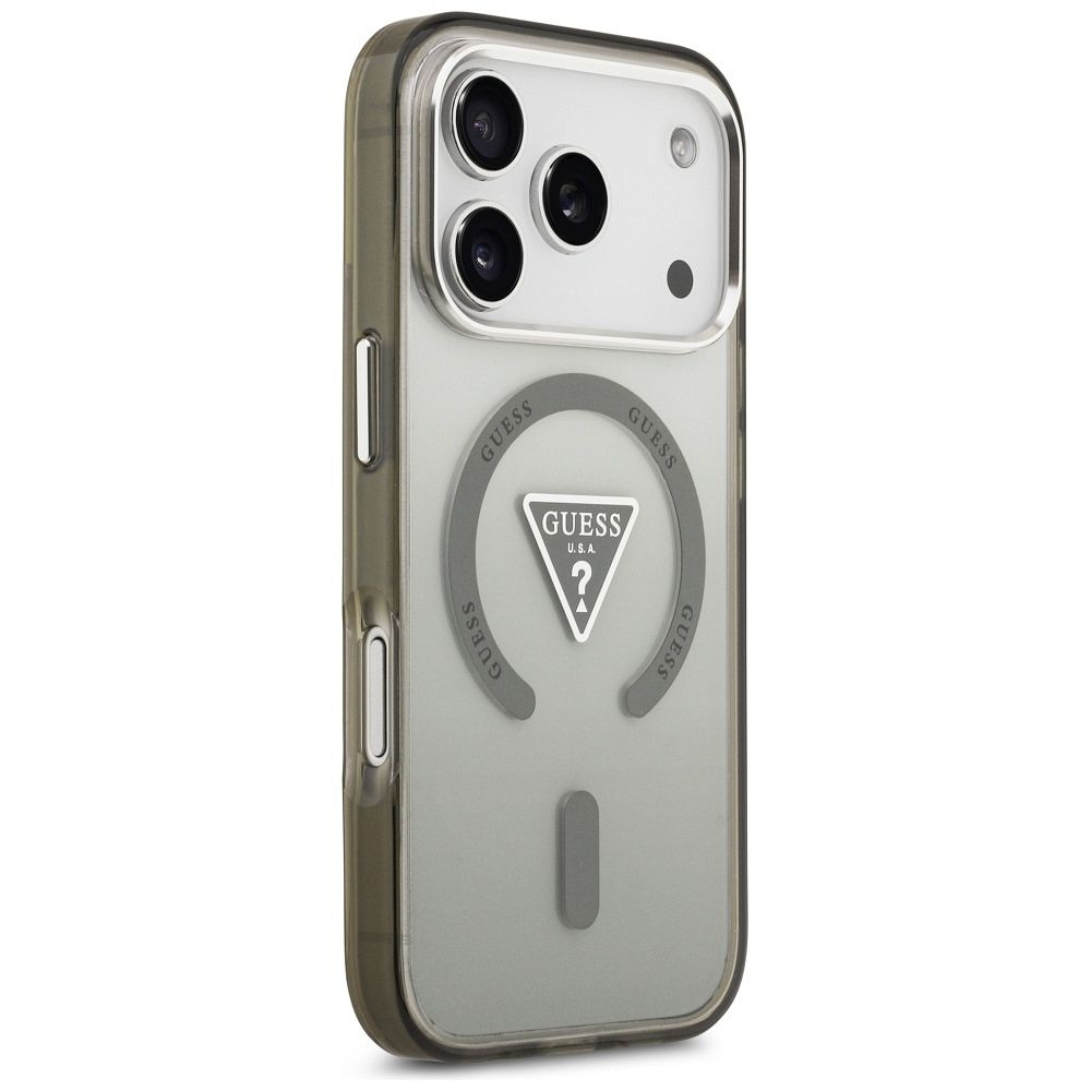 89c7597d40d828dbaa25d07aa06a237a GUESS case for IPHONE 17 Pro compatible with MagSafe GUHMP17LHGTMLCGA (IML Gradient W/ Triangle Logo) khaki