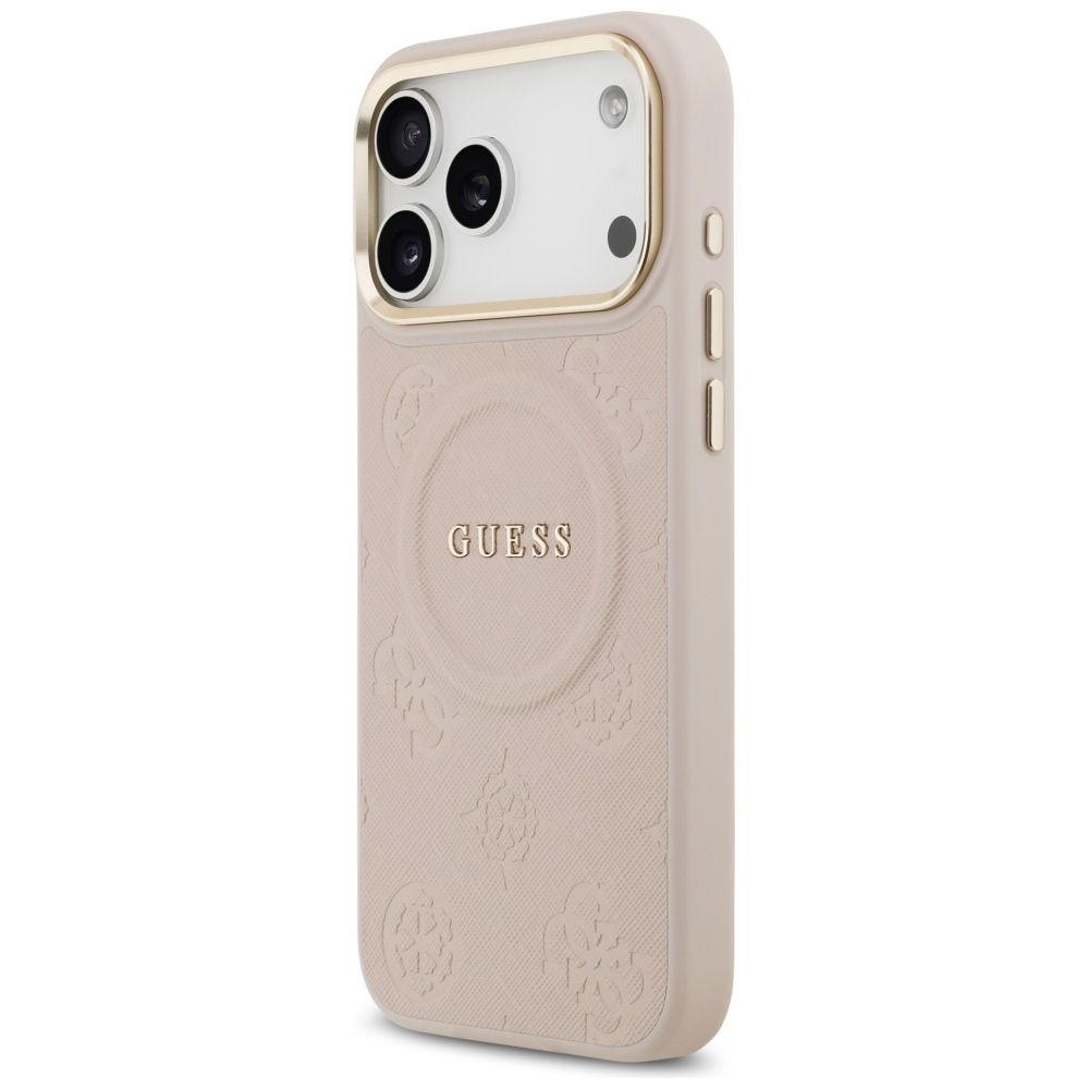 8a40e29f803d0da4480b711a0970a8e6 GUESS case for IPHONE 17 Pro Max compatible with MagSafe GUHMP17XPSAMSECP (PU W/ Peony Hot Stamp) pink