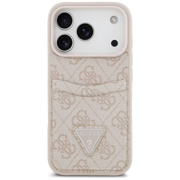 GUESS case for IPHONE 17 Pro GUHCP17LP4TPP (4G Double Card Triangle) pink