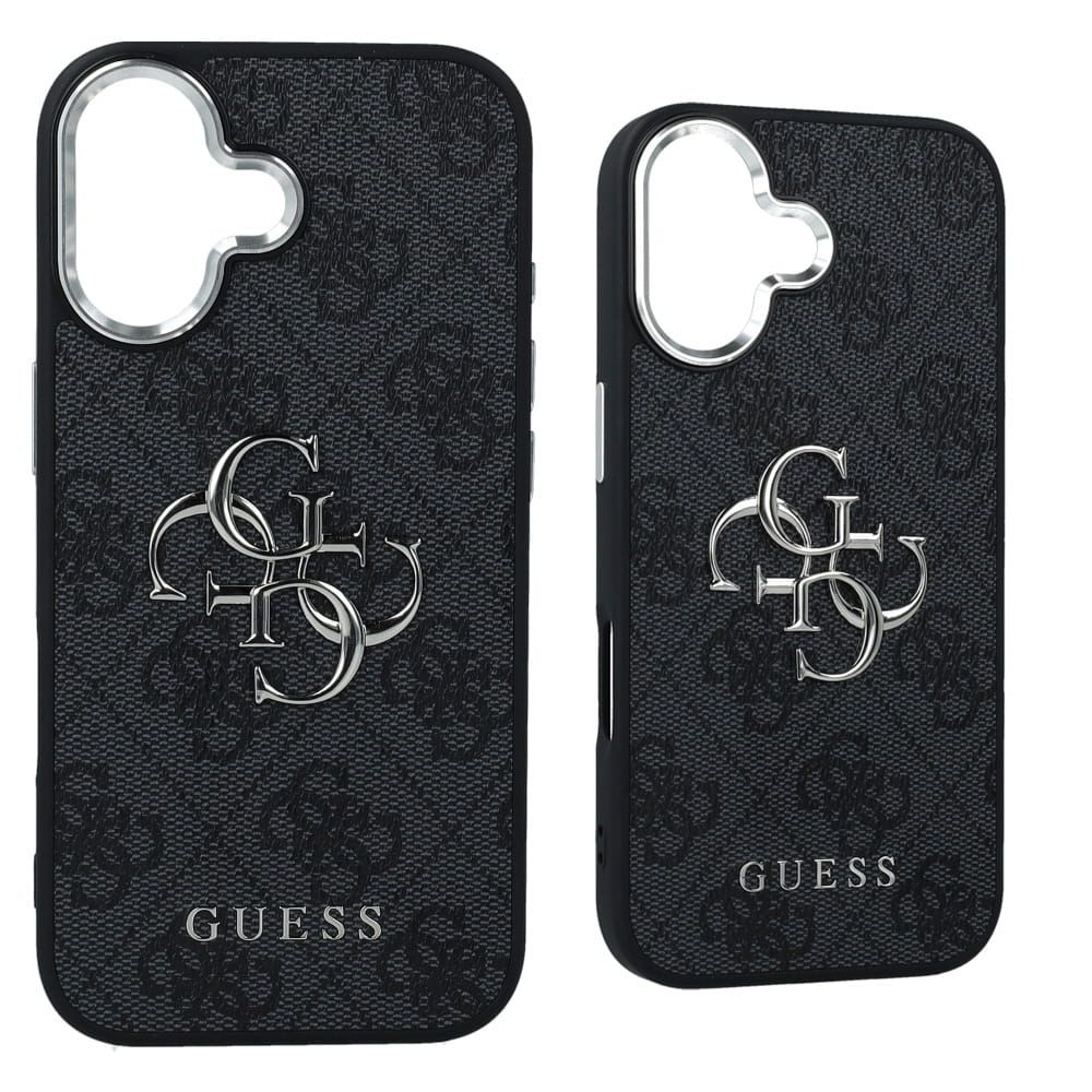 8aa2cea5c75dd5f26994e4b1487003ac GUESS case for IPHONE 17 GUHCP17SP4G4SMCK (4G PU Leather Case with Big 4G and Classic Logo and Silver Metal Camera Frame) black