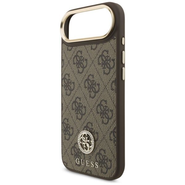 8b2333db73f646ad28f67549d6cc5dfa GUESS case for IPHONE 17 Air compatible with MagSafe GUHMP17MP4G4DCSW (PU W/ Strass Logo & Big Strap Metal Buttons) brown