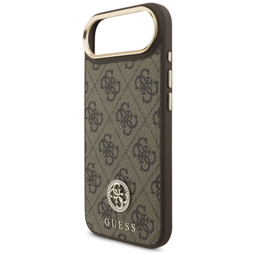 8b2333db73f646ad28f67549d6cc5dfa GUESS case for IPHONE 17 Air compatible with MagSafe GUHMP17MP4G4DCSW (PU W/ Strass Logo & Big Strap Metal Buttons) brown