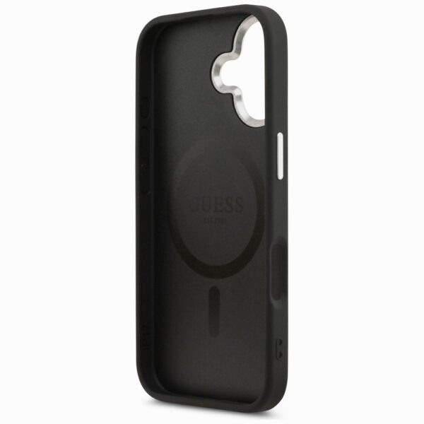 GUESS case for IPHONE 17 compatible with MagSafe GUHMP17SPSDTSCMK (PU W/ Triangle Logo) black