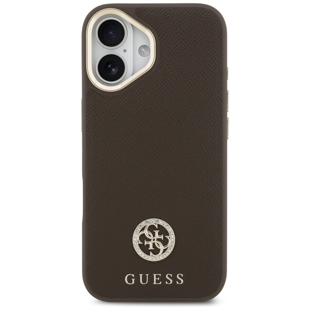 8b89d3ee623d85c817dd952bdac3f6bd GUESS case for IPHONE 17 compatible with MagSafe GUHMP17SPGCRMDEW (PU W/ Grained Strass Logo) brown