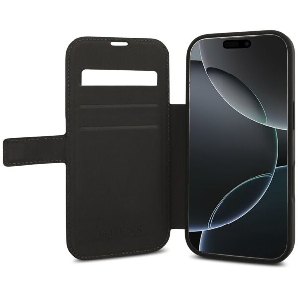 GUESS book case for IPHONE 17 Pro GUBKP17L4GMGGR (PU 4G Metal Logo) black