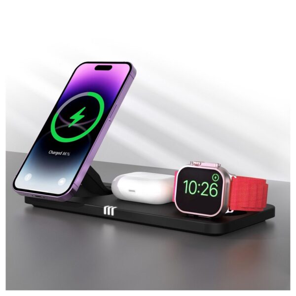 FORCELL F-ENERGY MagNetix 3w1 Qi2 20,5W wireless charger compatible with MagSafe black