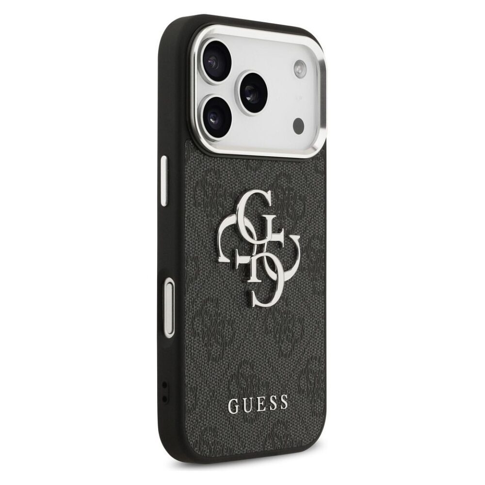 GUESS case for IPHONE 17 Pro Max GUHCP17XP4G4SMCK (PU W/ Big 4G Classic Logo) silver black
