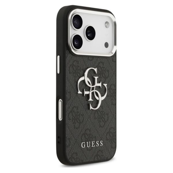 GUESS case for IPHONE 17 Pro Max GUHCP17XP4G4SMCK (PU W/ Big 4G Classic Logo) silver black