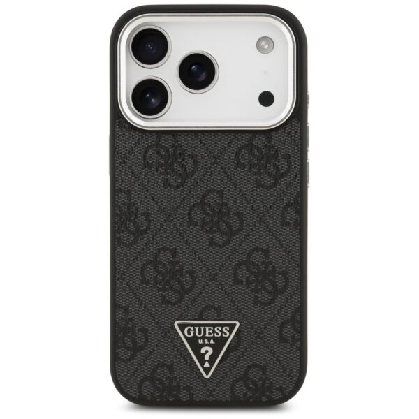 8eae27bc678516015339fd44c99d15e0 GUESS case for IPHONE 17 Pro compatible with MagSafe GUHMP17LP4TSRCMK (PU 4G W/Triangle Logo SL) black