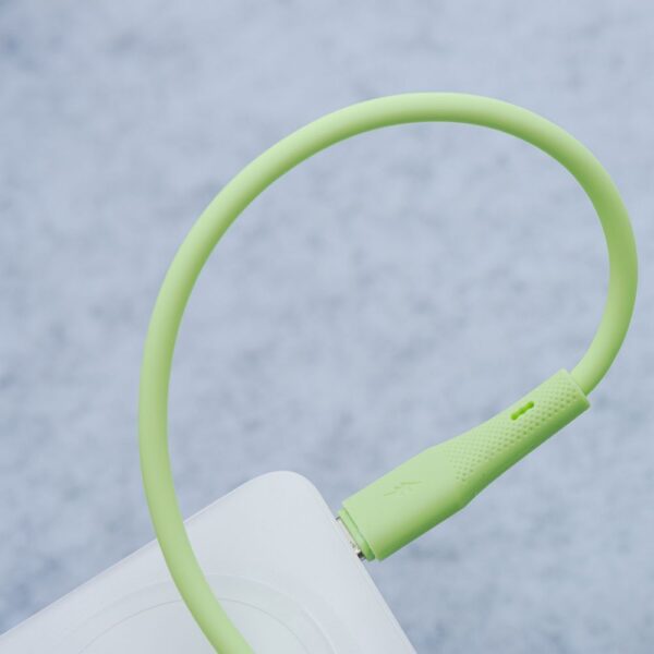 8eaeb02d60fbabcfb19edc6a39ae41b3 FORCELL F-ENERGY C347 cable Type C to Type C QC4.0 PD 5A 100W Silicone 1 m green
