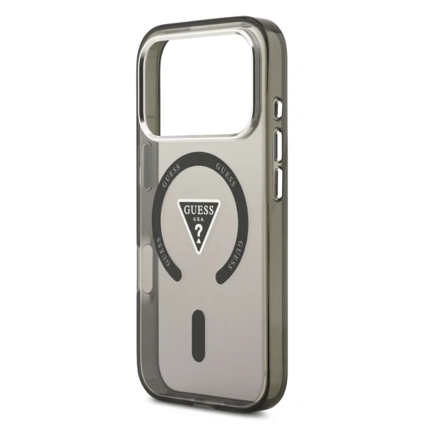 8eb2c0d3590649e94b3eae11bd819596 GUESS case for IPHONE 17 Pro compatible with MagSafe GUHMP17LHGTMLCGK (IML Gradient W/ Triangle Logo) black