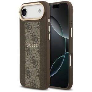GUESS case for IPHONE 17 Air compatible with MagSafe GUHMP17MPG4SEMCW (PU W/ 4G Stripe) brown