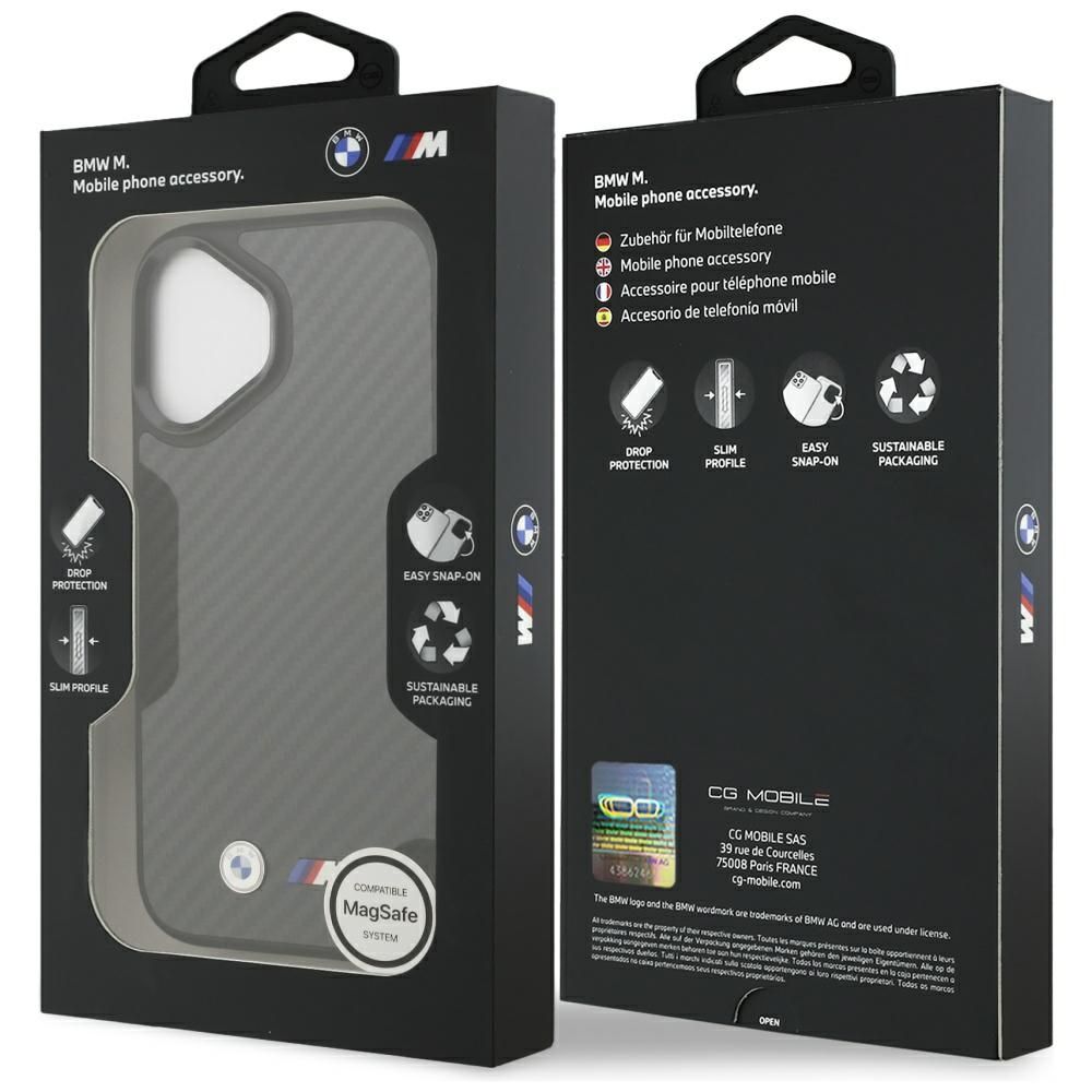 BMW case for IPHONE 17 compatible with MagSafe BMHMP17S24CFMMK (Kevlar Matt) black