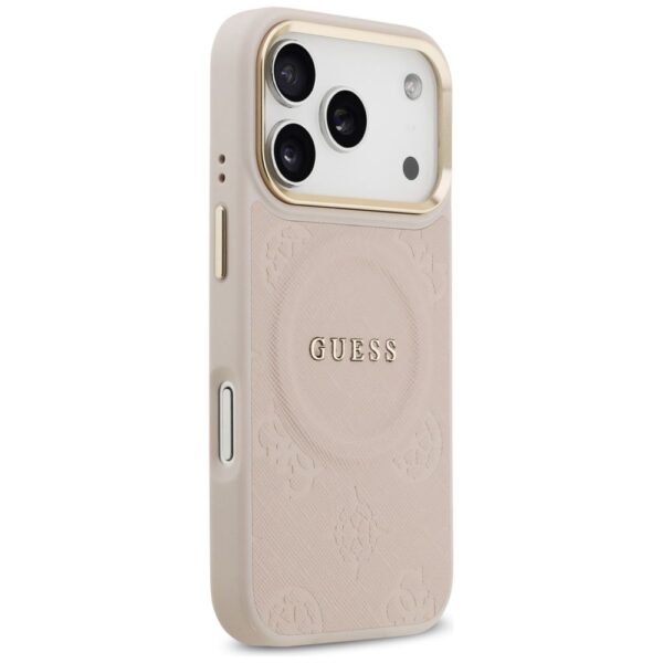 8f4ba9c29157989685225541714e7b6b GUESS case for IPHONE 17 Pro compatible with MagSafe GUHMP17LPSAMSECP (PU W/ Peony Hot Stamp) pink