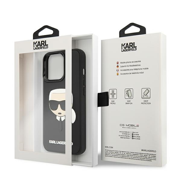 Karl Lagerfeld KLHCP13LKH3DBK iPhone 13 Pro / 13 6,1" czarny/black hardcase 3D Rubber Karl`s Headeng