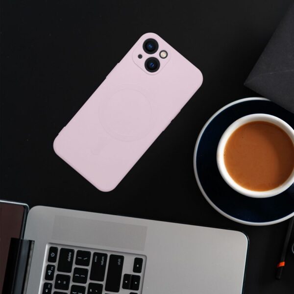 SILICONE MAG COVER case compatible with MagSafe for XIAOMI Redmi 15 4G / 5G (171,1mm) pink