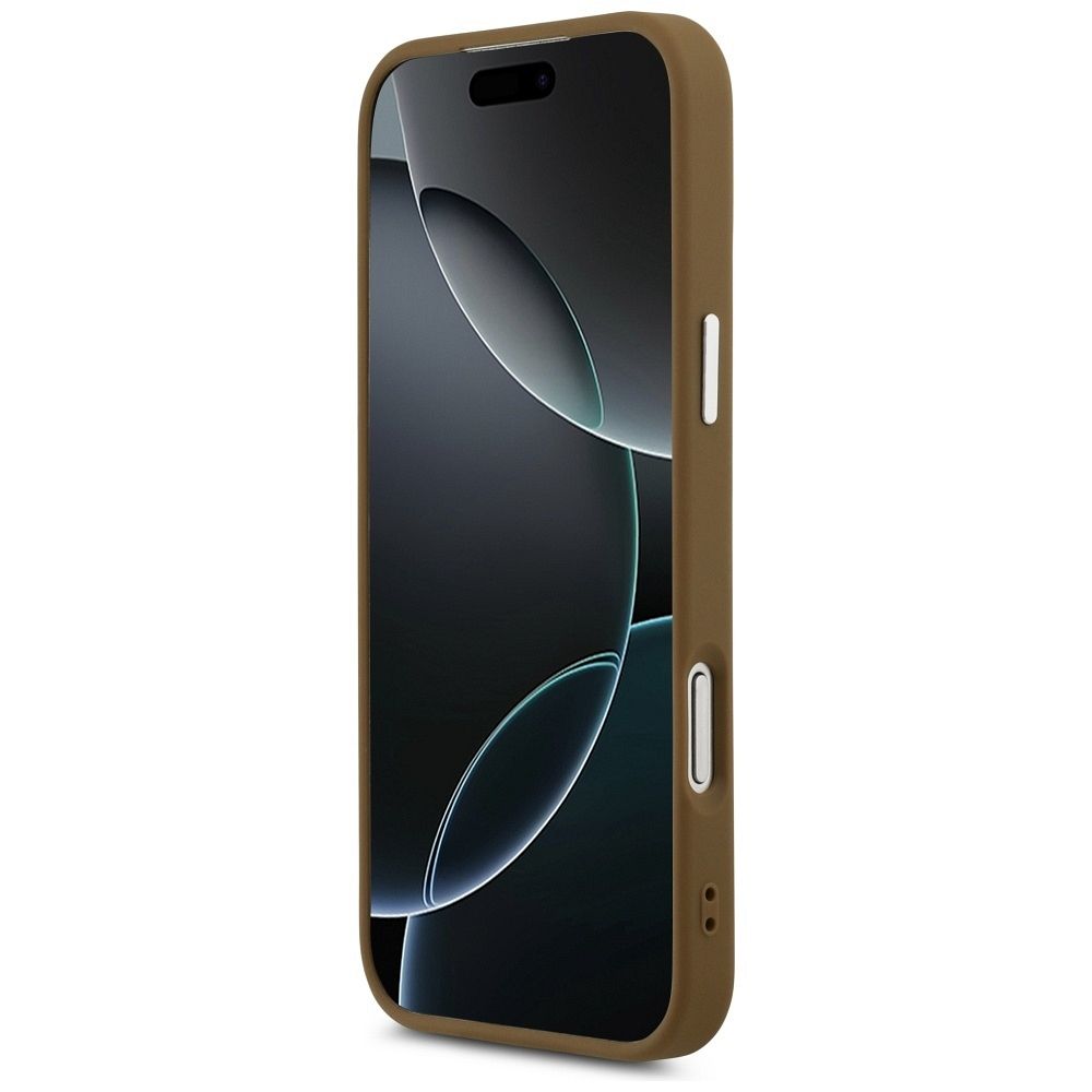 918f08e1784322a236366b668080cf88 GUESS case for IPHONE 17 Pro compatible with MagSafe GUHMP17LPSDTSCMW (PU W/ Triangle Logo) brown