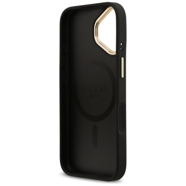 91d0d7b2074f0c9b999d3dc69925cb16 GUESS case for IPHONE 17 compatible with MagSafe GUHMP17SPG4SEMCK (PU W/ 4G Stripe) black