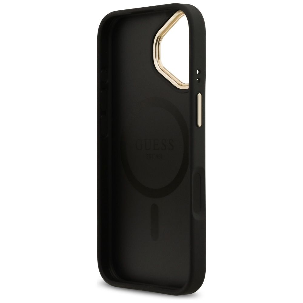 91d0d7b2074f0c9b999d3dc69925cb16 GUESS case for IPHONE 17 compatible with MagSafe GUHMP17SPG4SEMCK (PU W/ 4G Stripe) black