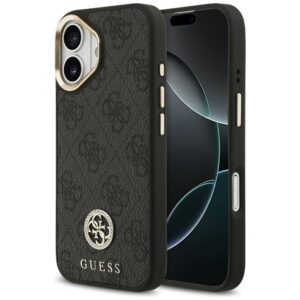 91f2b48d2a6a5afe0085b7a5e009fdbb GUESS case for IPHONE 17 compatible with MagSafe GUHMP17SP4GRMDEK (PU W/ 4G Strass Logo) black