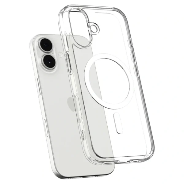 9346e13e008cb52e7489af70841b0b5c SPIGEN case ULTRA HYBRID MAG compatible with MagSafe for IPHONE 17 clear white