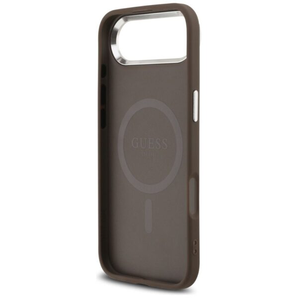 9474531be6818d57aaa1af3364dd7b3c GUESS case for IPHONE 17 Air compatible with MagSafe GUHMP17MP4TSRCMW (4G PU W/ Triangle Logo) silver brown