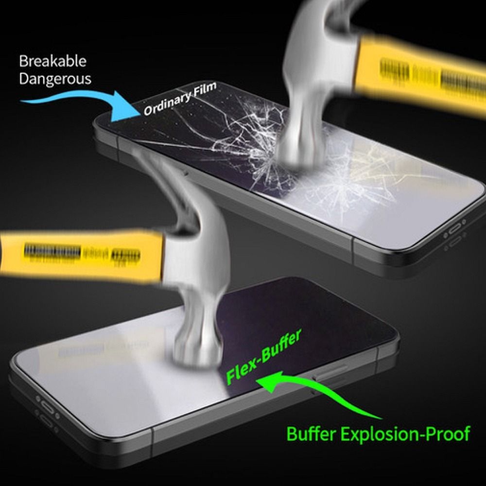 95b1d7b2cc31043b1edfc5eac9703c61 Bestsuit Flex-Buffer Hybrid Glass 5D with antibacterial Biomaster coating for Apple iPhone 12 mini BLACK
