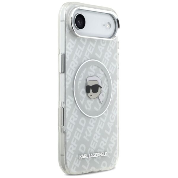 KARL LAGERFELD case for IPHONE 17 Air compatible with MagSafe KLHMP17MHMKBKHOG (IML KL Head Logo) gray