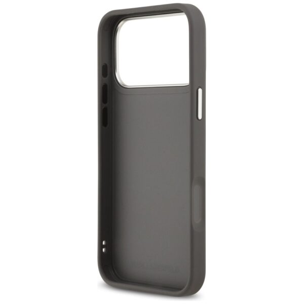 95f0c606d3ae0979004353c0a5c63c48 KARL LAGERFELD case for IPHONE 17 Pro Max KLHCP17XPSFDHPOG (FW Grained PU W/ K&C Heads Pin & Logo) gray
