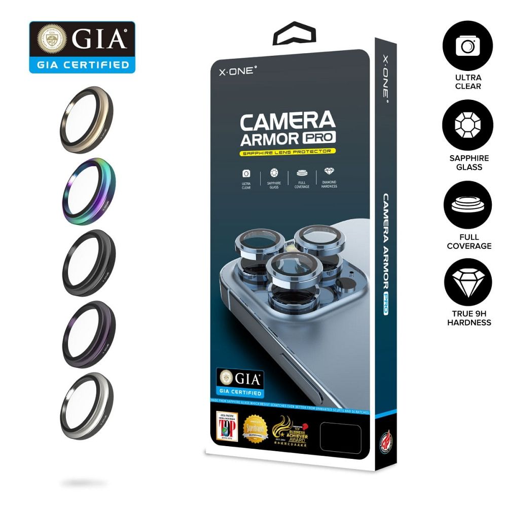 972f8b7218d96186a38435faa256093d X-ONE Sapphire Camera Armor Pro - for iPhone 17 Pro Max - silver
