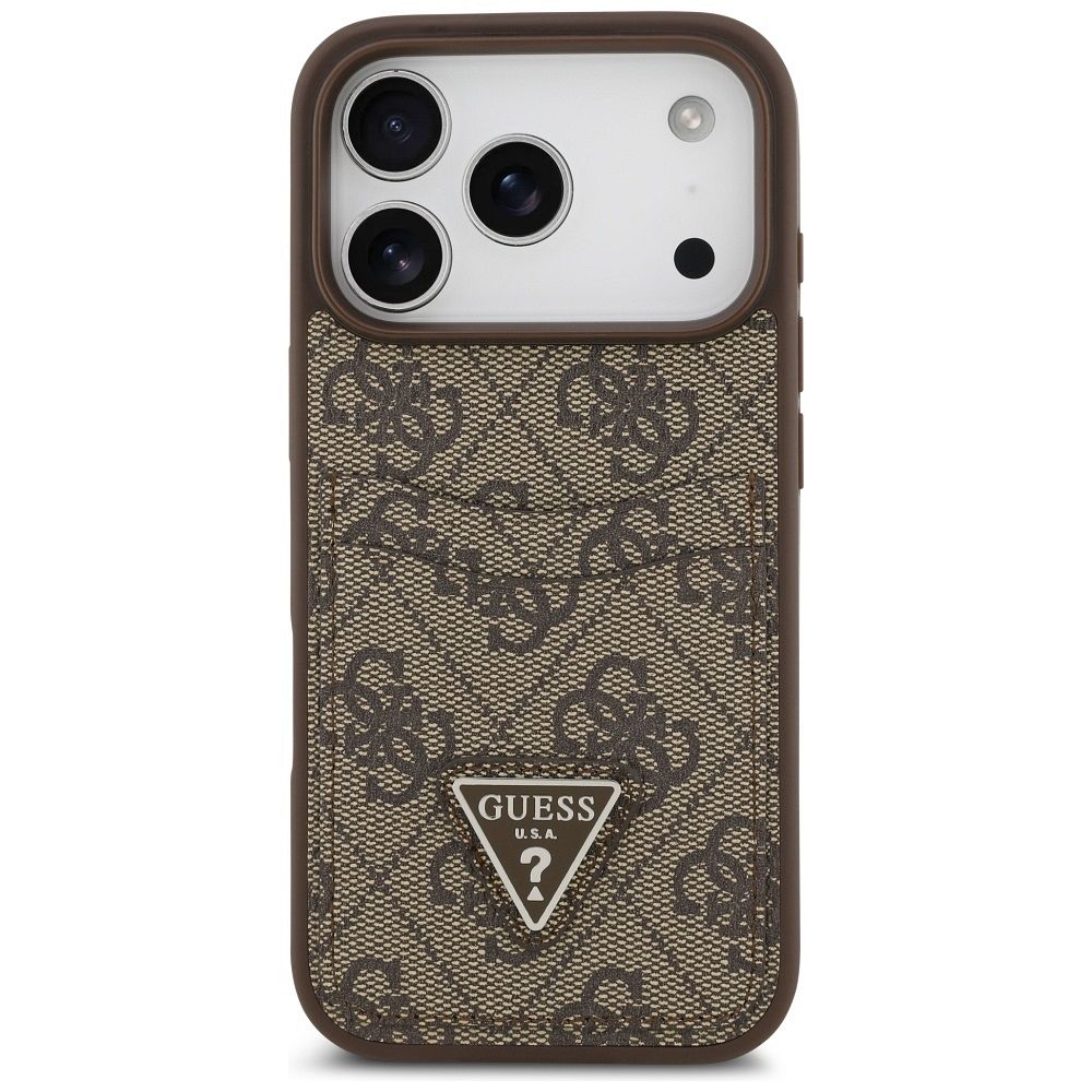GUESS case for IPHONE 17 Pro GUHCP17LP4TPW (4G Double Card Triangle) gold