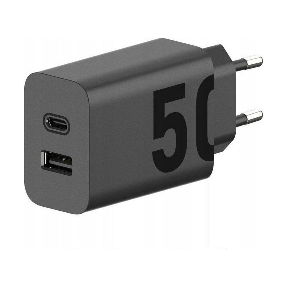Γνήσιος Φορτιστής MOTOROLA 50W USB-C & USB-A Μαύρος (Bulk)