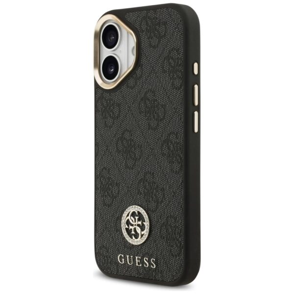 9a86419e2bf4c561c65479a05769f087 GUESS case for IPHONE 17 compatible with MagSafe GUHMP17SP4G4DCSK (PU W/ Strass Logo & Big Strap Metal Buttons) black