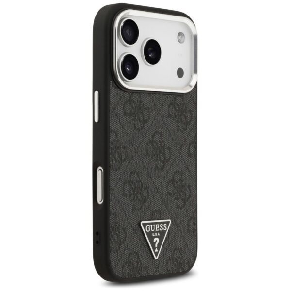 9bdddda71644f163a768b3d1a7e5a7db GUESS case for IPHONE 17 Pro compatible with MagSafe GUHMP17LP4TSRCMK (PU 4G W/Triangle Logo SL) black