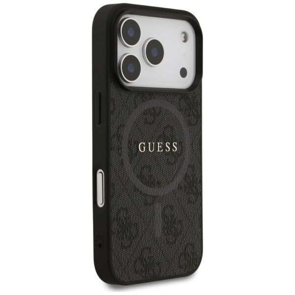9c8dc3bf870e4fa4fe2661f0e83f60b2 GUESS case for IPHONE 17 Pro compatible with MagSafe GUHMP17LG4GFRK (PU 4G Ring Classic Logo) black
