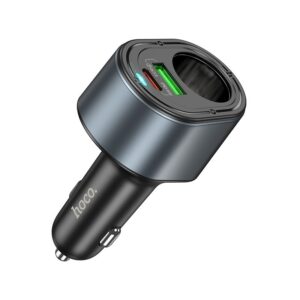 HOCO car charger USB A + Type C + cigarette lighter PD QC3.0 3A 35W Z56 black