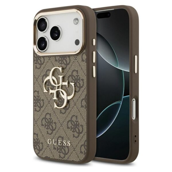 9d8577bbb24e58a5e167dcff659cef74 GUESS case for IPHONE 17 Air GUHCP17M4GMGCGR (PU W/ Big 4G Classic Logo) gold black