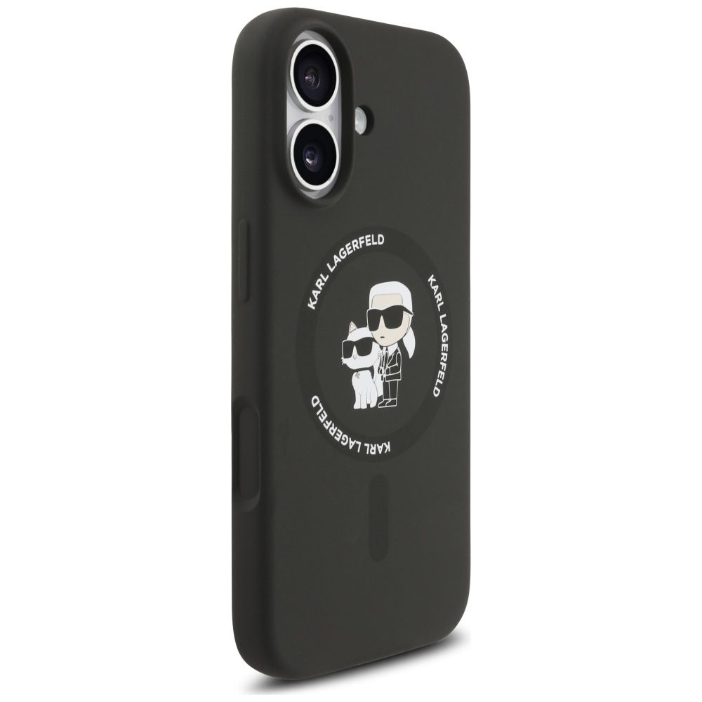 KARL LAGERFELD case for IPHONE 17 compatible with MagSafe KLHMP17SSCMKCRHK (Silicone KC Body Ring) black
