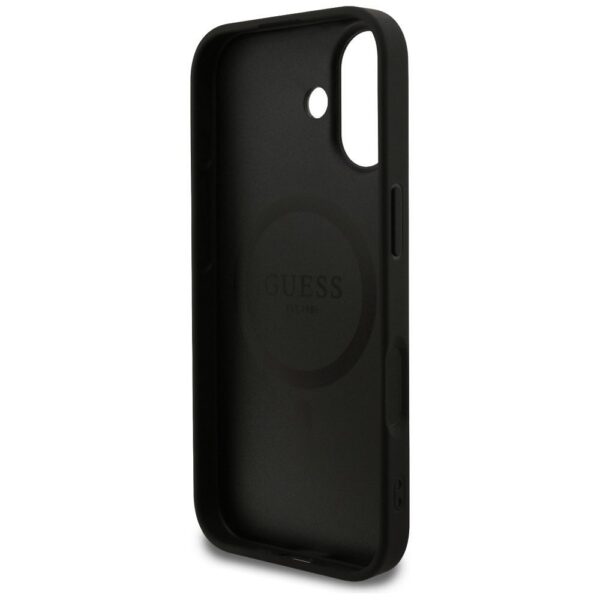 GUESS case for IPHONE 17 compatible with MagSafe GUHMP17SP4SM4MK (PU 4G Small 4G and Classic) black