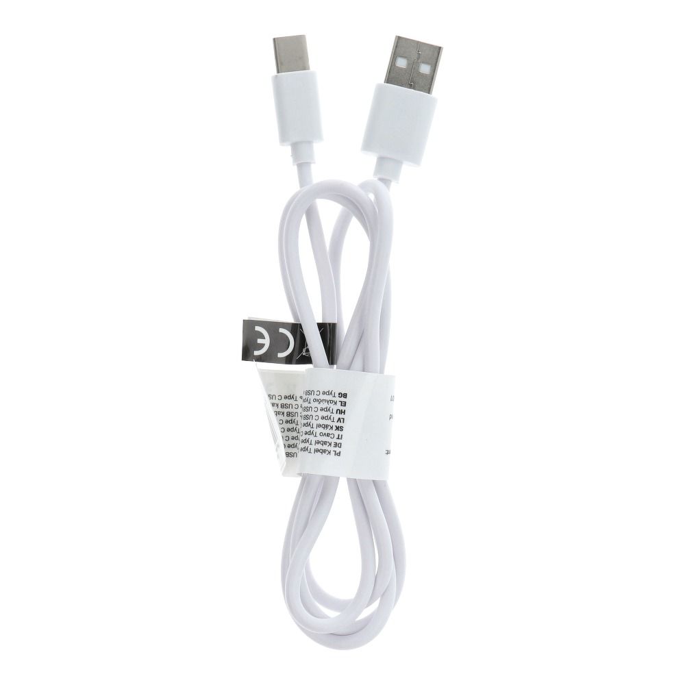 a0d02ada0fa02a2e273f74fe180a09f5 Cable USB A to Type C 2.0 C366 (connector long : 8mm) 1 m white