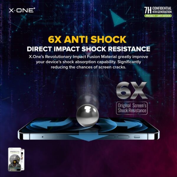 X-ONE Extreme Shock Eliminator 4th gen. Privacy - for iPhone 14 Pro